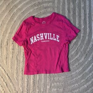 Hot pink nashville baby tee